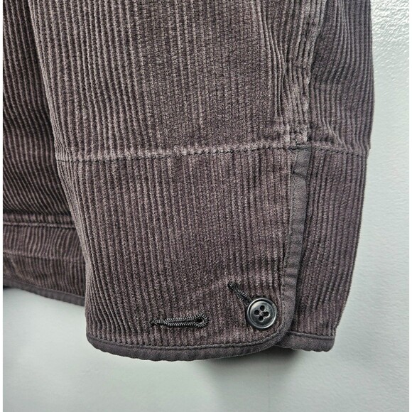 PILGRIM SURF + SUPPLY Mendal Corduroy Welders Jacket Mens Small Gray Snaps Japan - Picture 3 of 9
